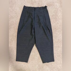 Pas De Calais Herringbone Woven Wool Blend Trousers